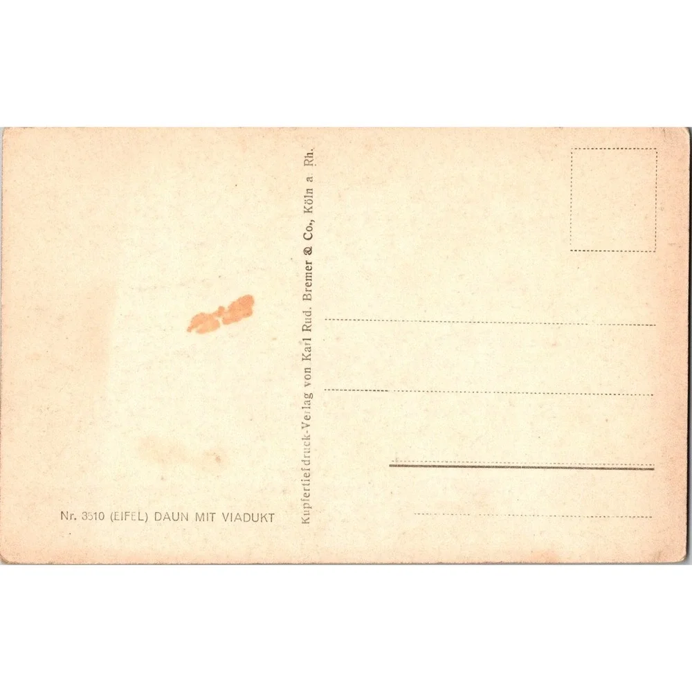 Vintage Daun Viaduct Postcard Eifel‎ Germany Scenic Bridge View